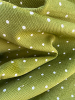 Polka Dot Fine Wale Corduroy Matcha Leaf Fabric
