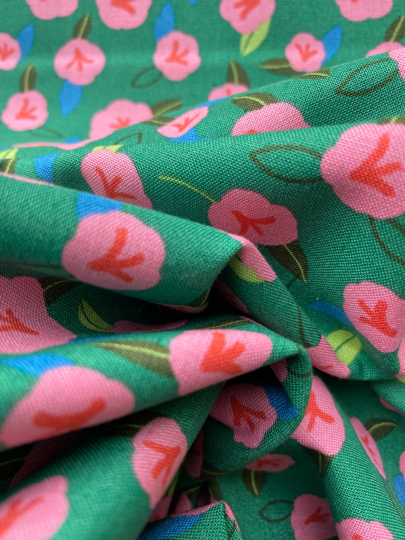 Pink and Green Cotton