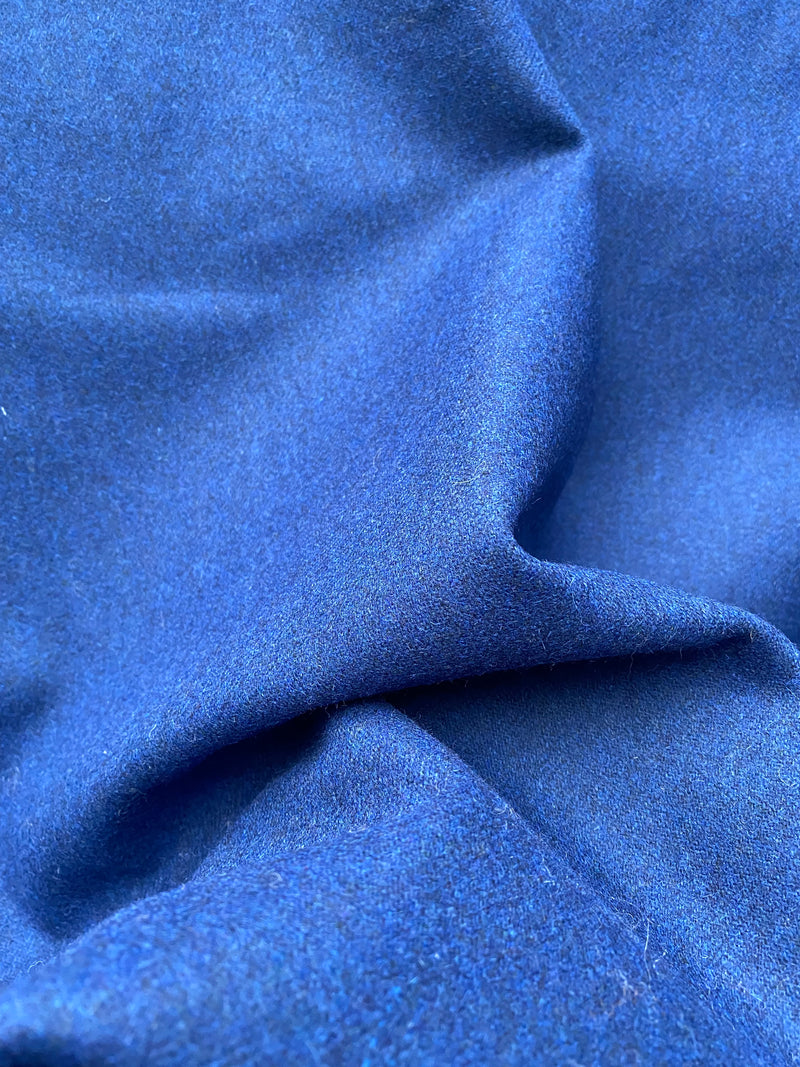 Royal Blue Wool Mix Tweed Coating
