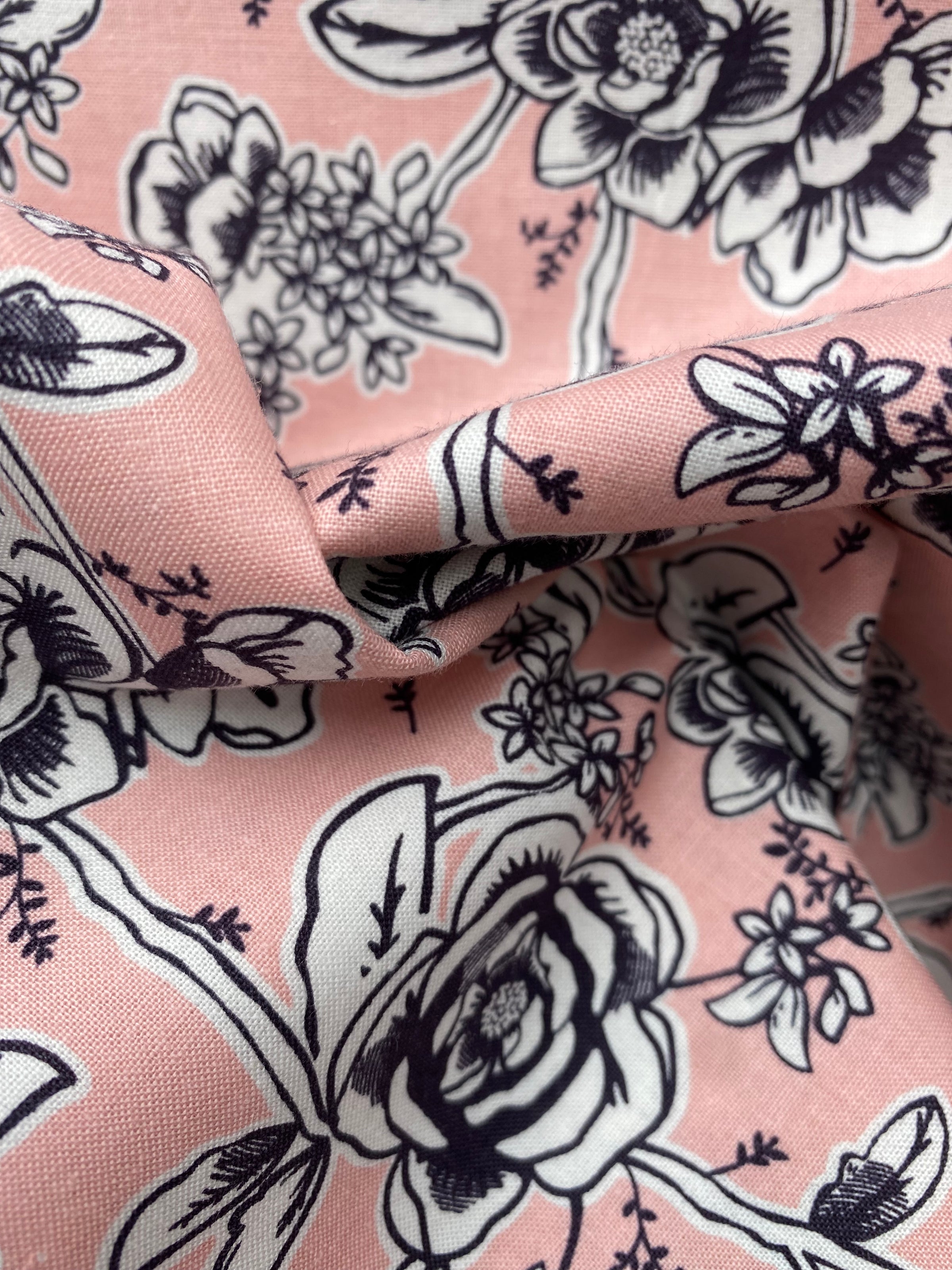 Riley Blake quilting fabric Ciao Bella Blush Floral 1 Yard Bundle 6 Pcs