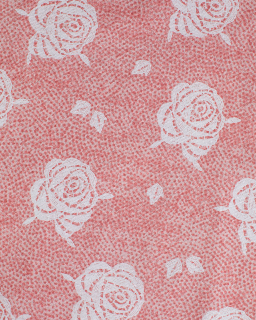 Red and White Rose print