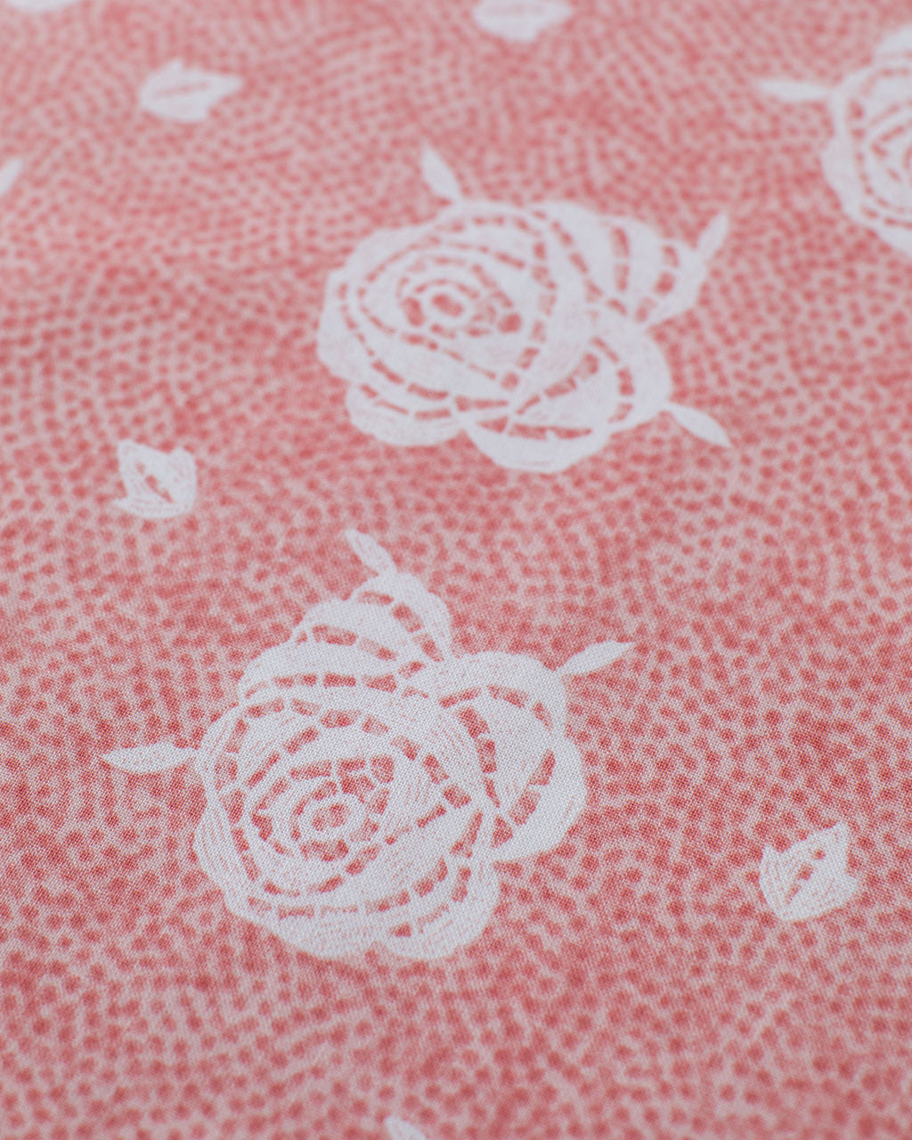 Red and White Rose print