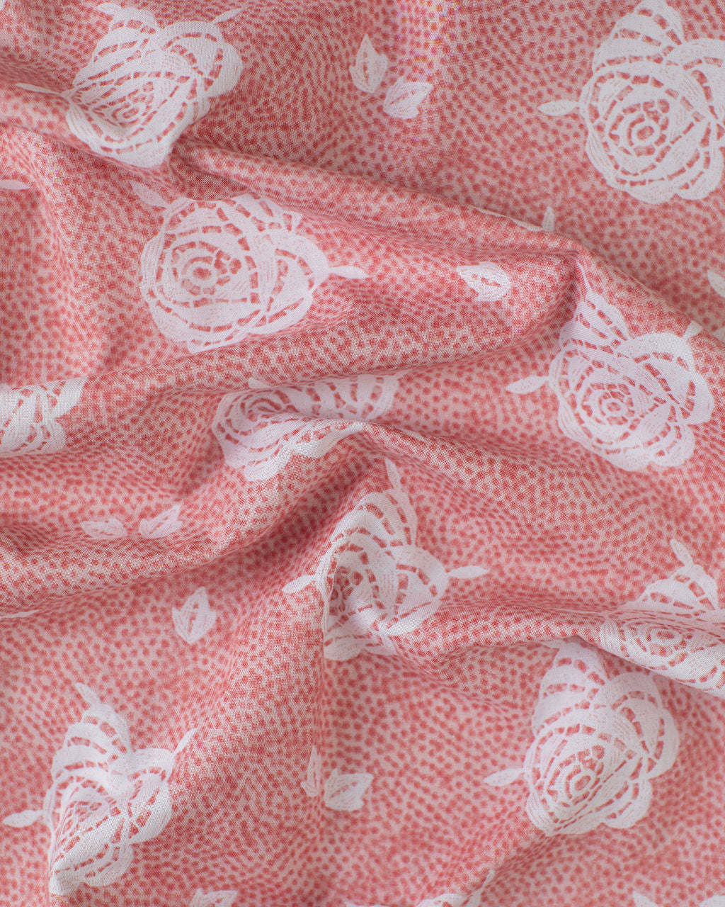 Red and White Rose print