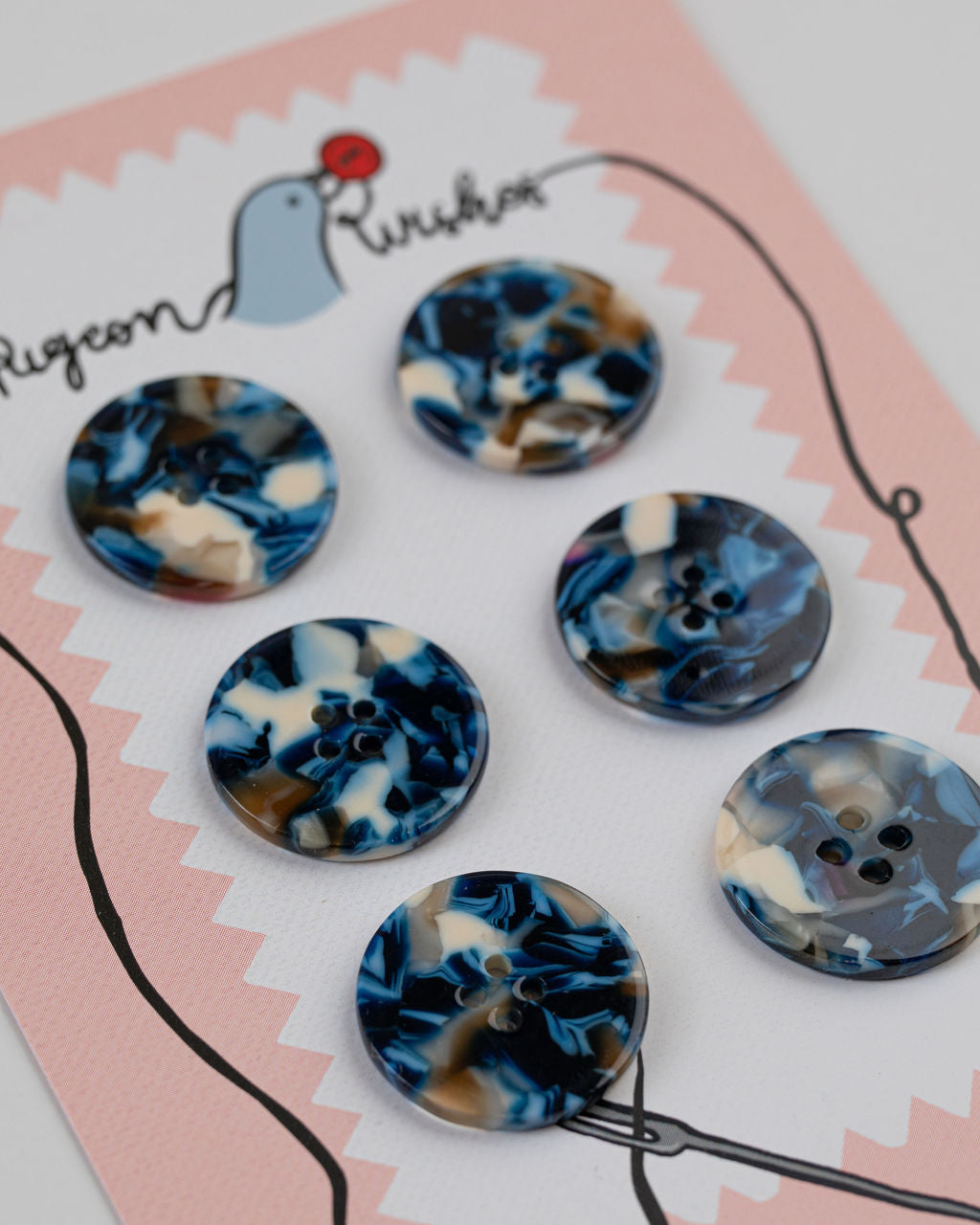 Pigeon Wishes Roswell Buttons