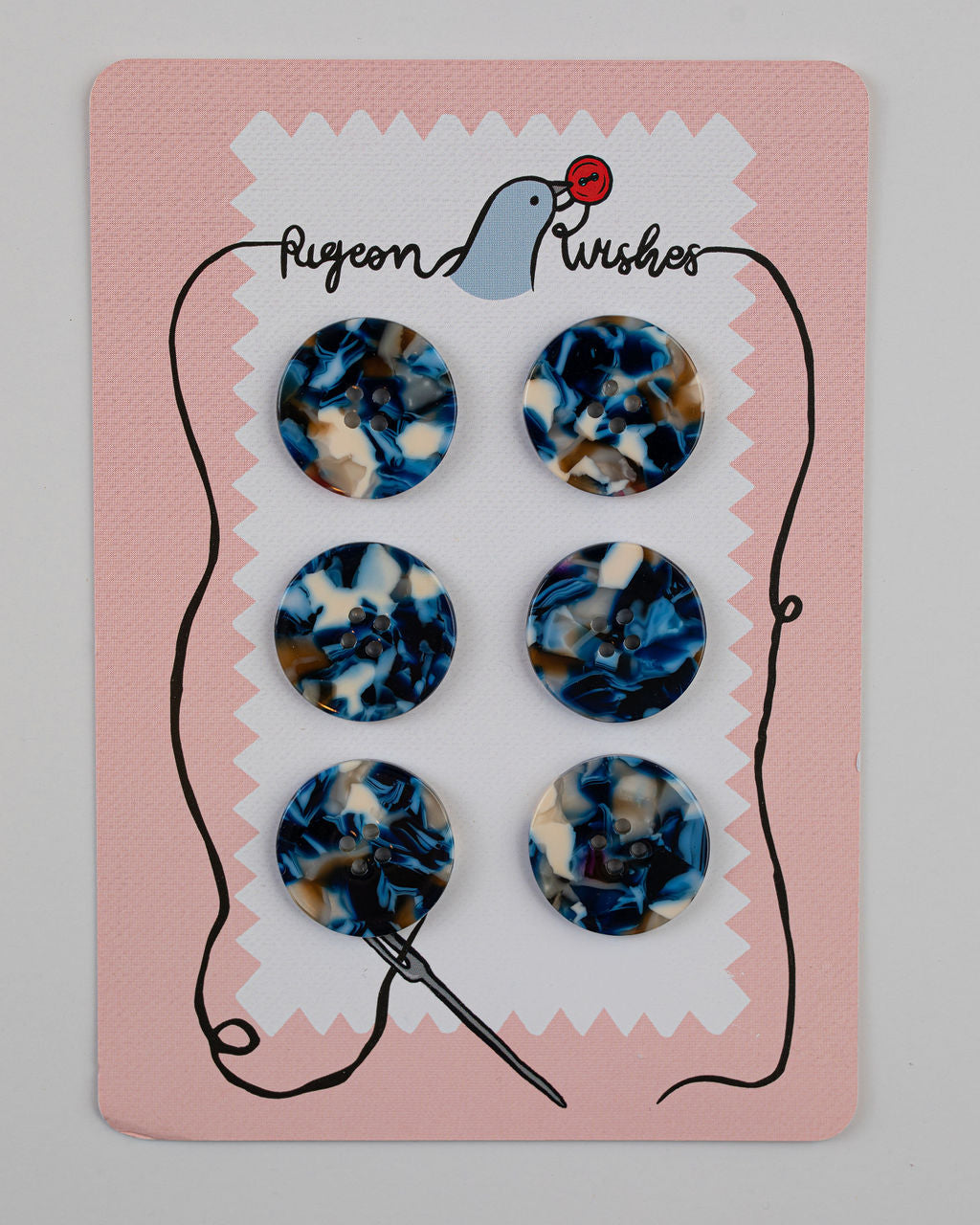 Pigeon Wishes Roswell Buttons