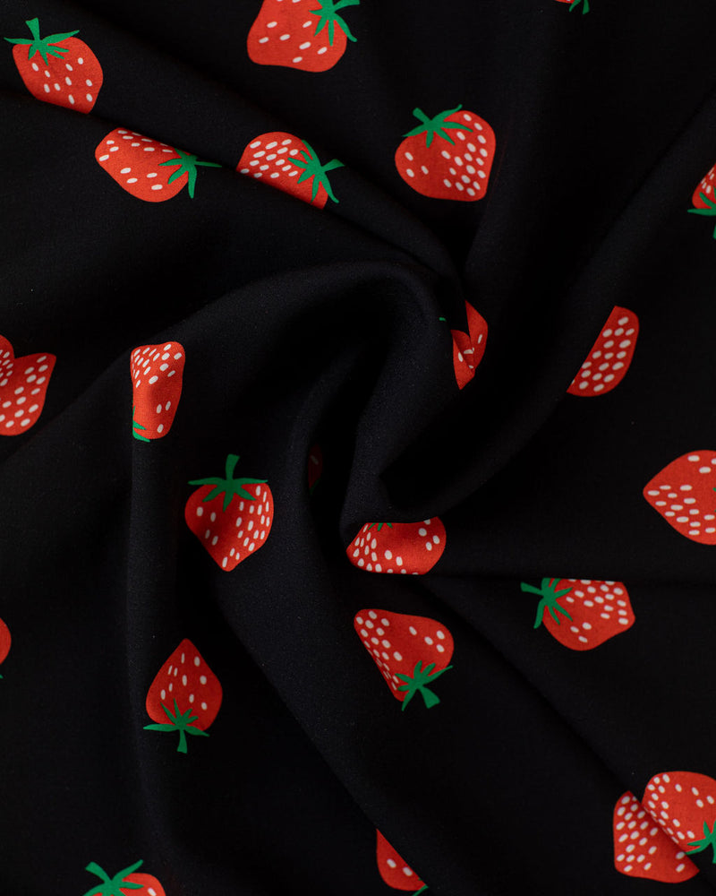 Strawberry Rayon in Black